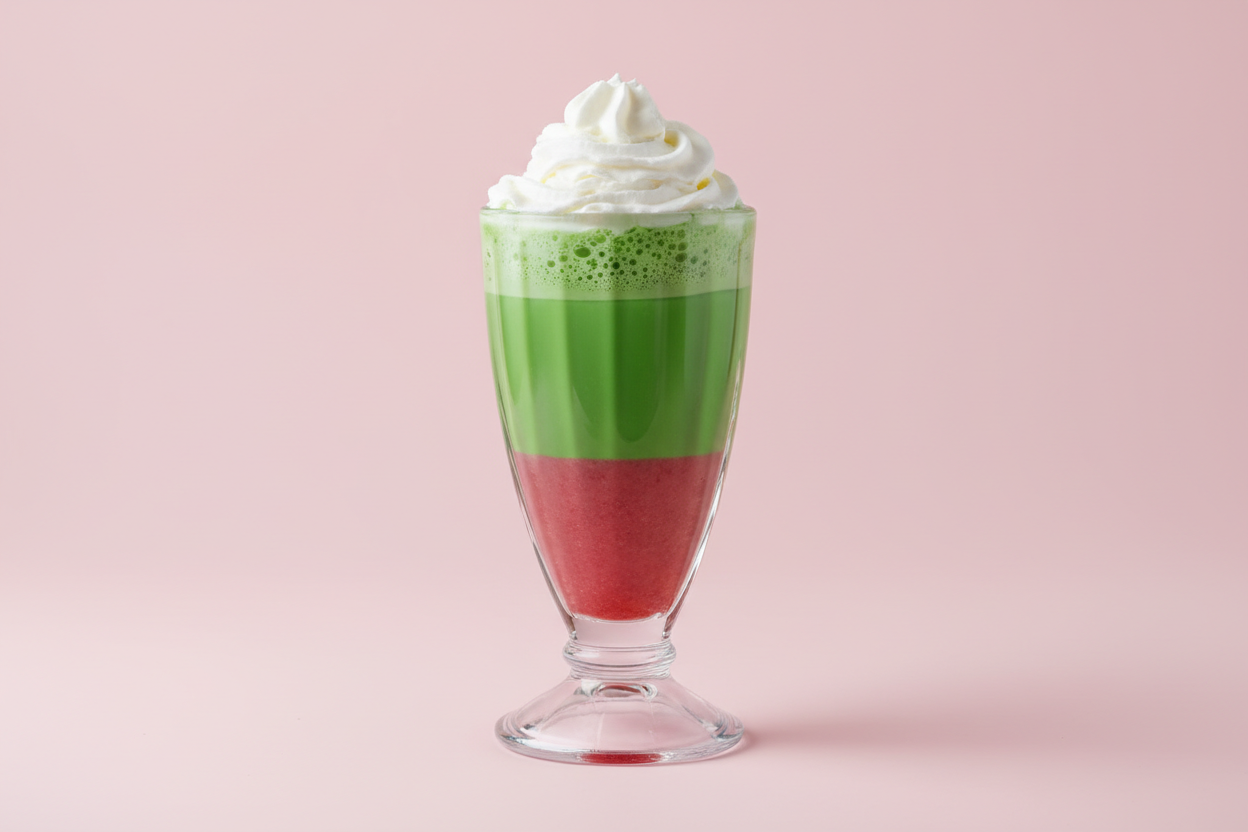 Iced Matcha Strawberry Latte & Cream