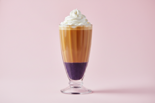 Iced Blueberry Latte & Cream