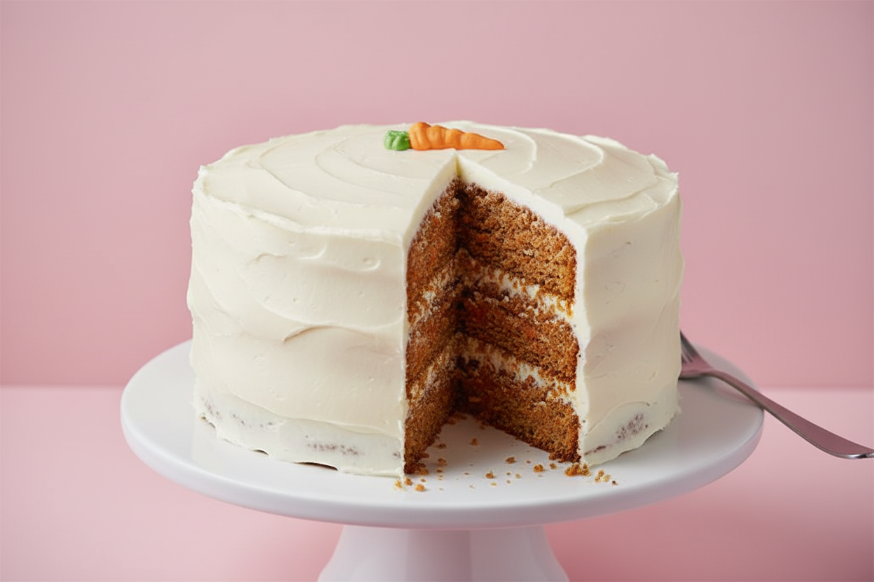 nothing on top only icing and a carrot looking icing art