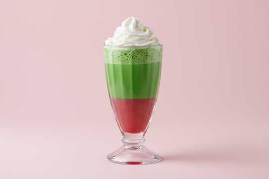 Iced Matcha Strawberry Latte & Cream